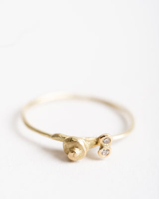 snail ring with diamond