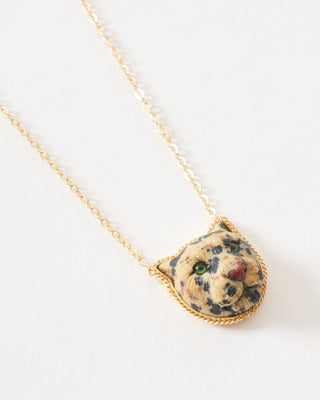 leopard front facing necklace