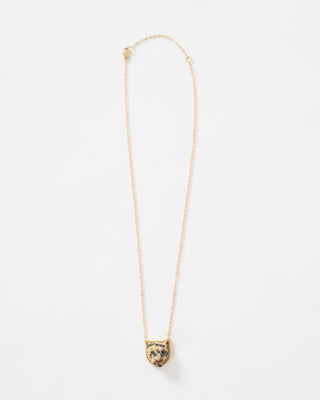 leopard front facing necklace