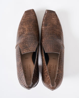 literary leather & wood heel - olive