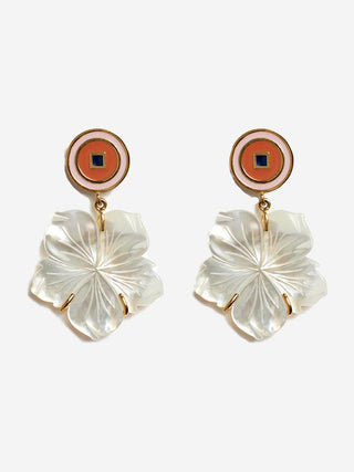 monte carlo flower earrings