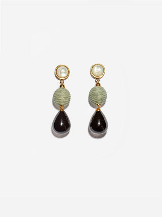 moss and agate drop earrings