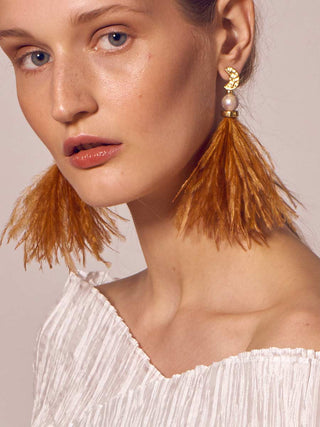 parker earrings - copper
