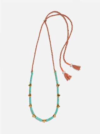 simple tooth necklace - turquoise