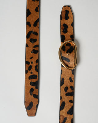 wide georgia belt - dark leopard