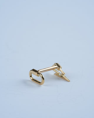lockette bolt earring- gold