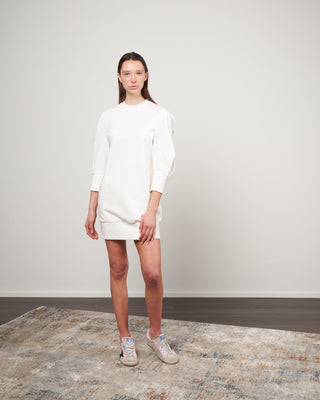 long sleeve akeo dress - chalk french terry