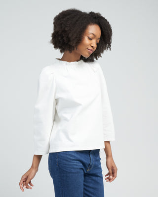 long sleeve sweatblouse - natural white