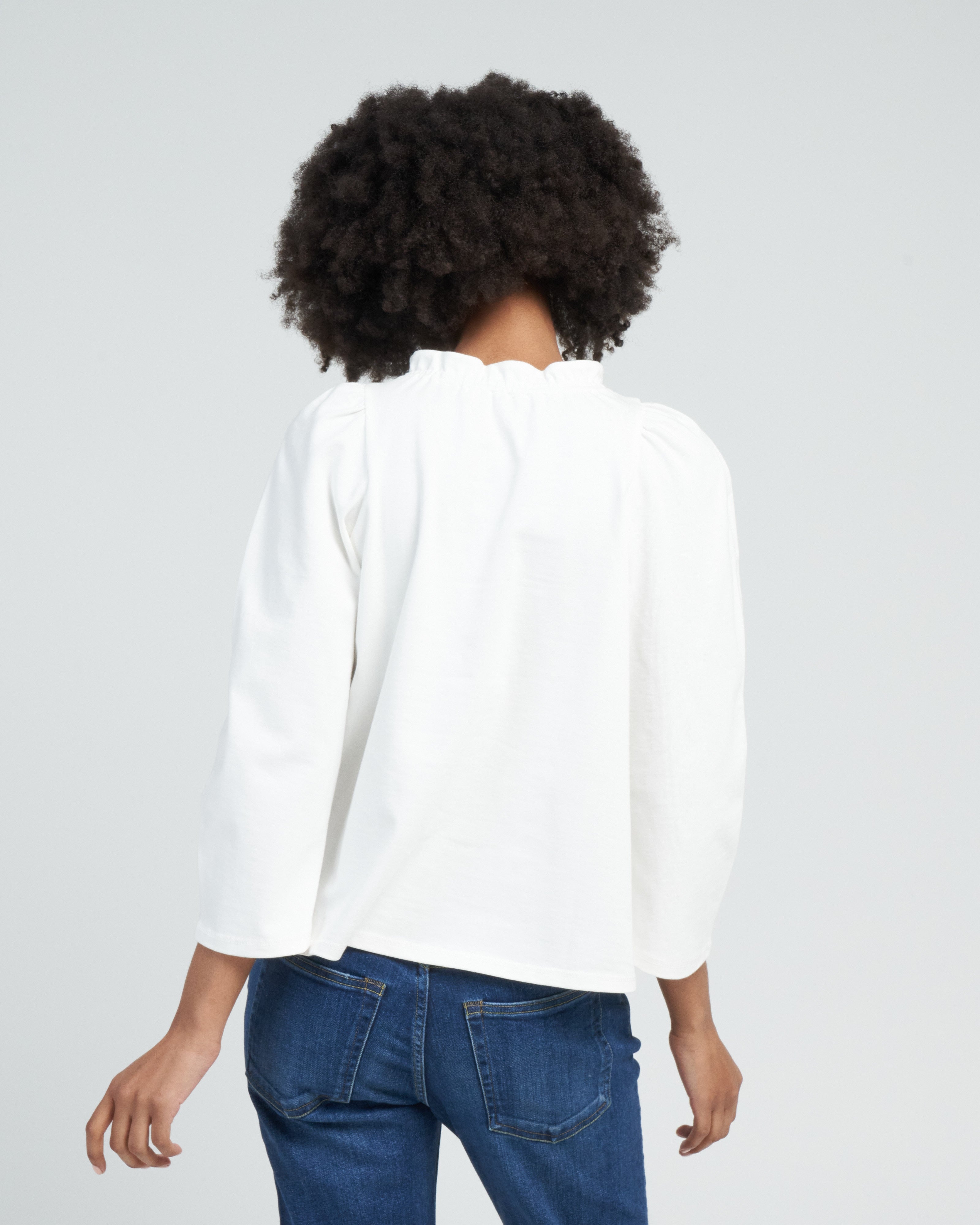 Atlantique Ascoli Long Sleeve Sweatblouse Natural White