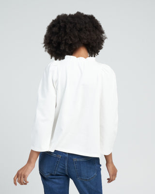 long sleeve sweatblouse - natural white