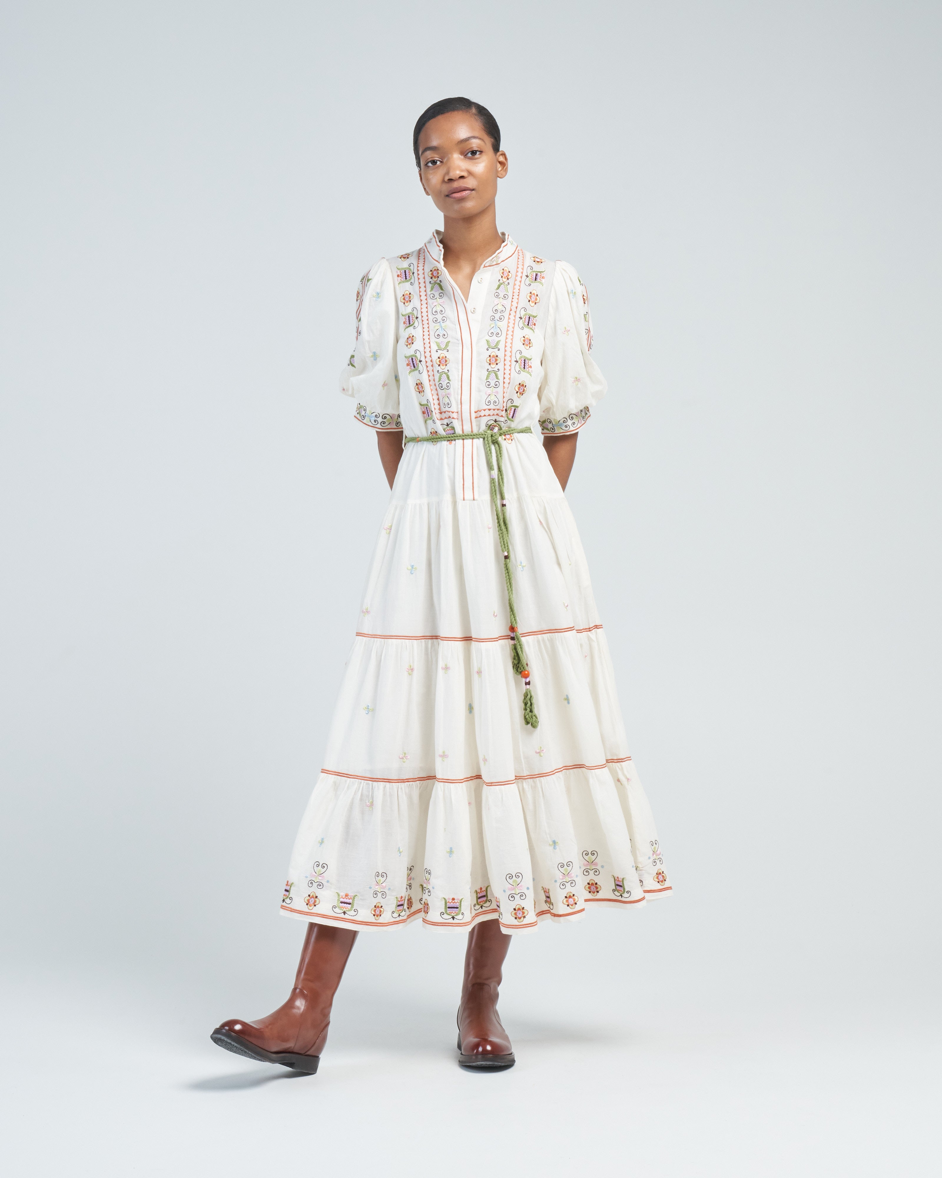 Alemais Lovella Tired Midi Dress Ivory Alemais Lovella Tired Midi Dress Ivory