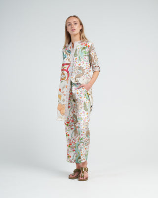 jeanne top - mix dragons maroc blanc
