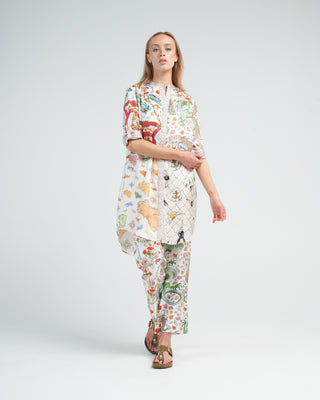 jeanne top - mix dragons maroc blanc
