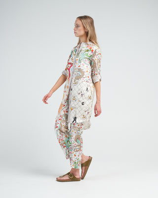 jeanne top - mix dragons maroc blanc