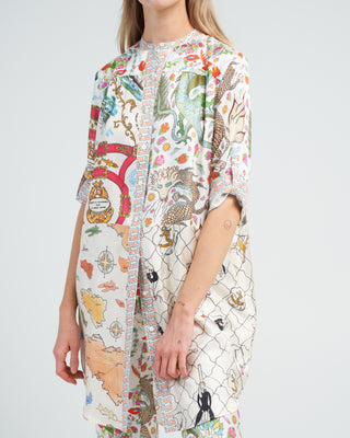 jeanne top - mix dragons maroc blanc