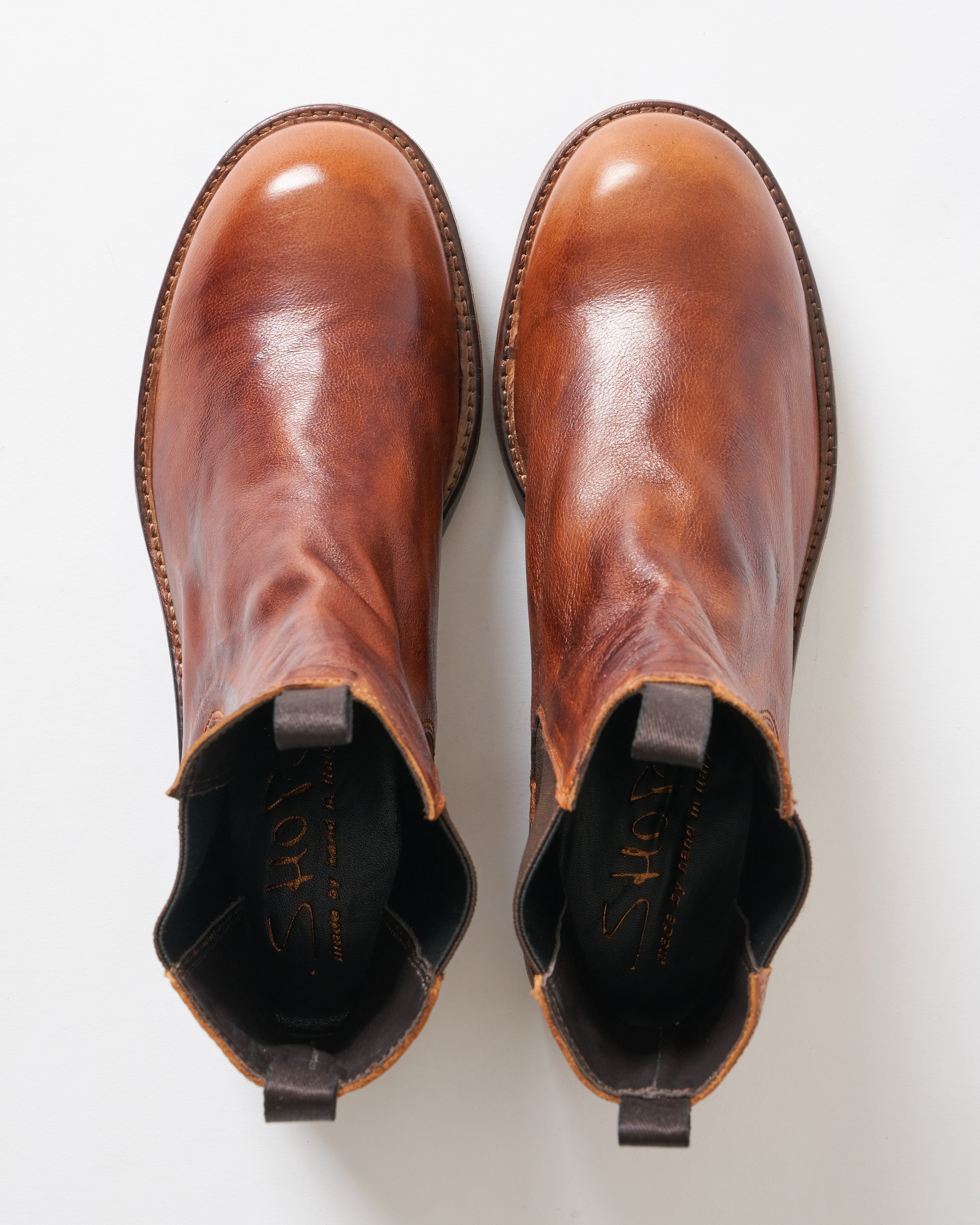 Shoto Lug Sole Chelsea Distressed Brown Leather display picture 1