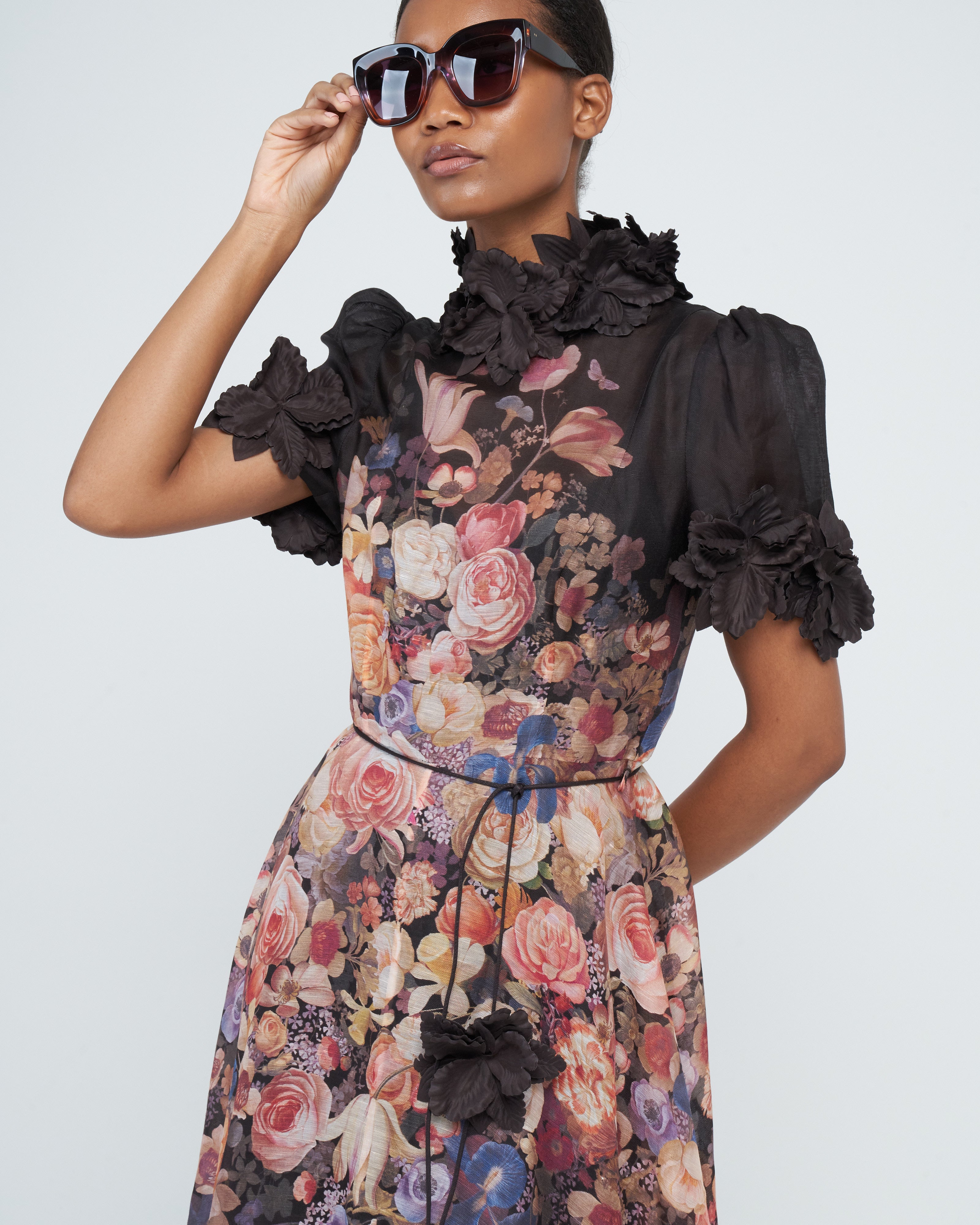 Zimmermann Luminosity Liftoff Flower Midi Morisot Black Print Zimmermann Luminosity Liftoff Flower Midi Morisot Black Print
