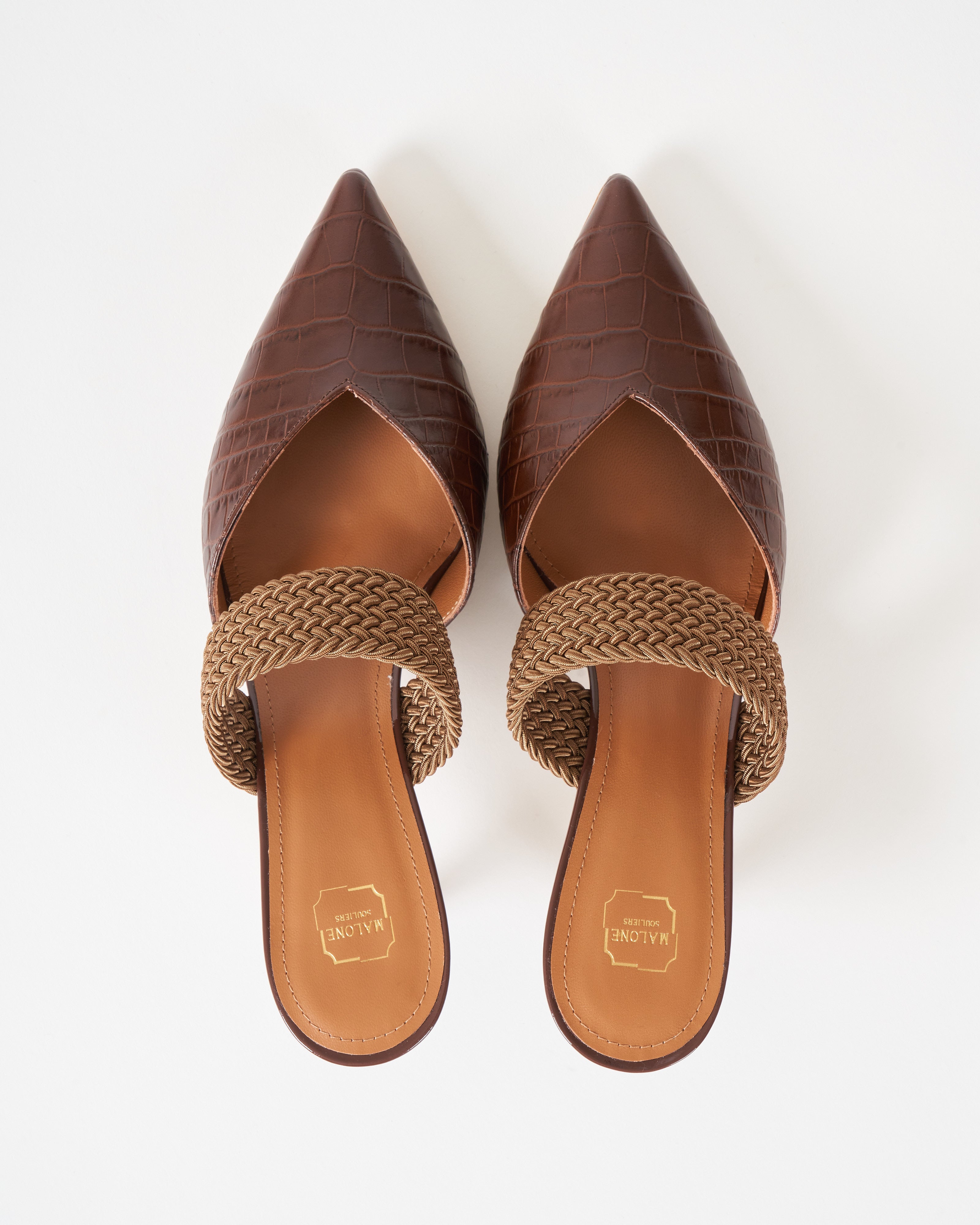 Montana 85 Taupe Embossed Leather Pumps| Malone Souliers