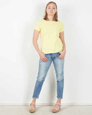 cotton/elastane short-sleeve crew - mimosa