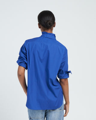 man's shirt w/ frill - deep blue