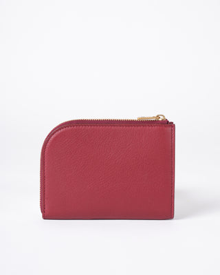 compact zip wallet - claret
