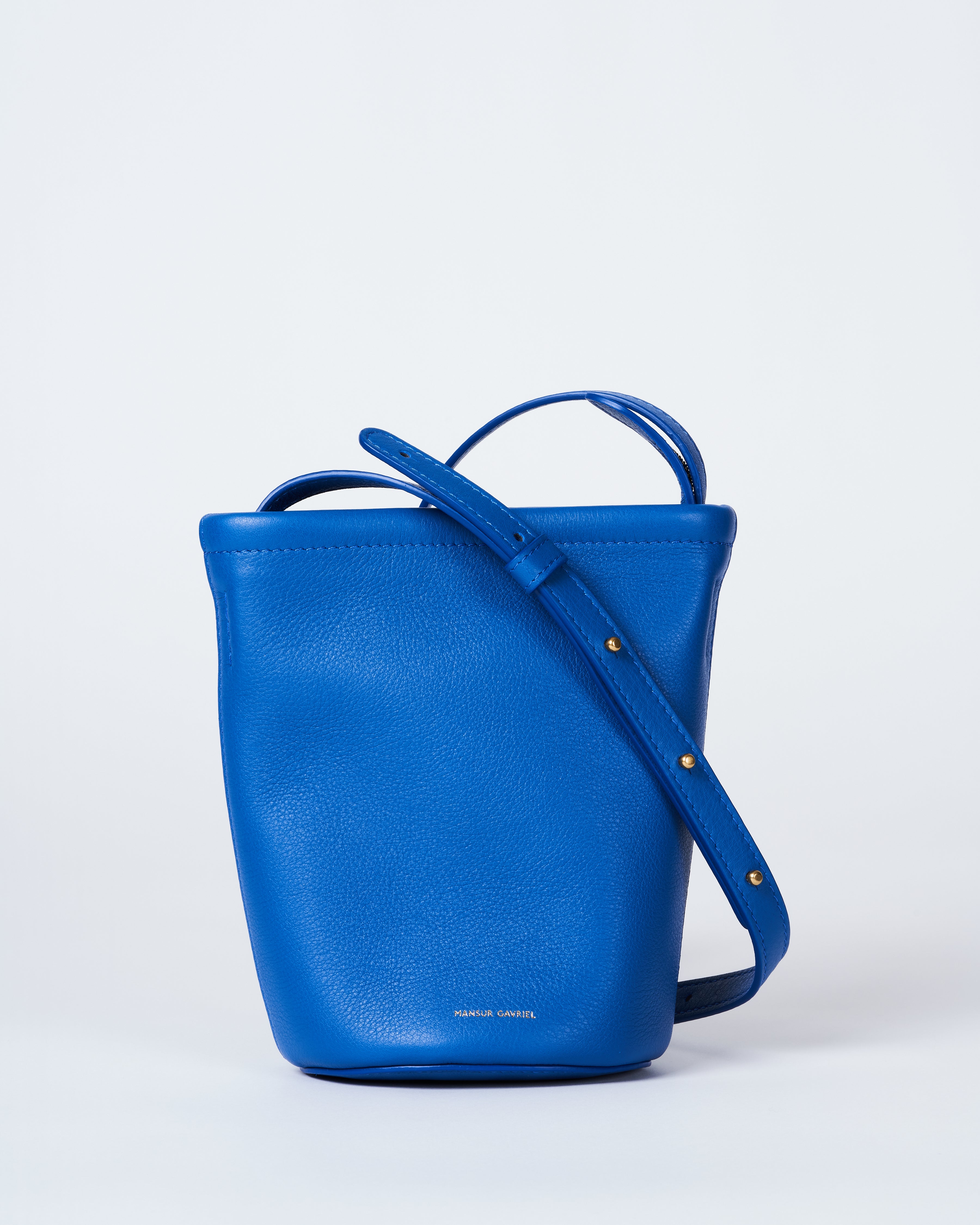 Mansur Gavriel Mini Mini Bucket Bag in Blue