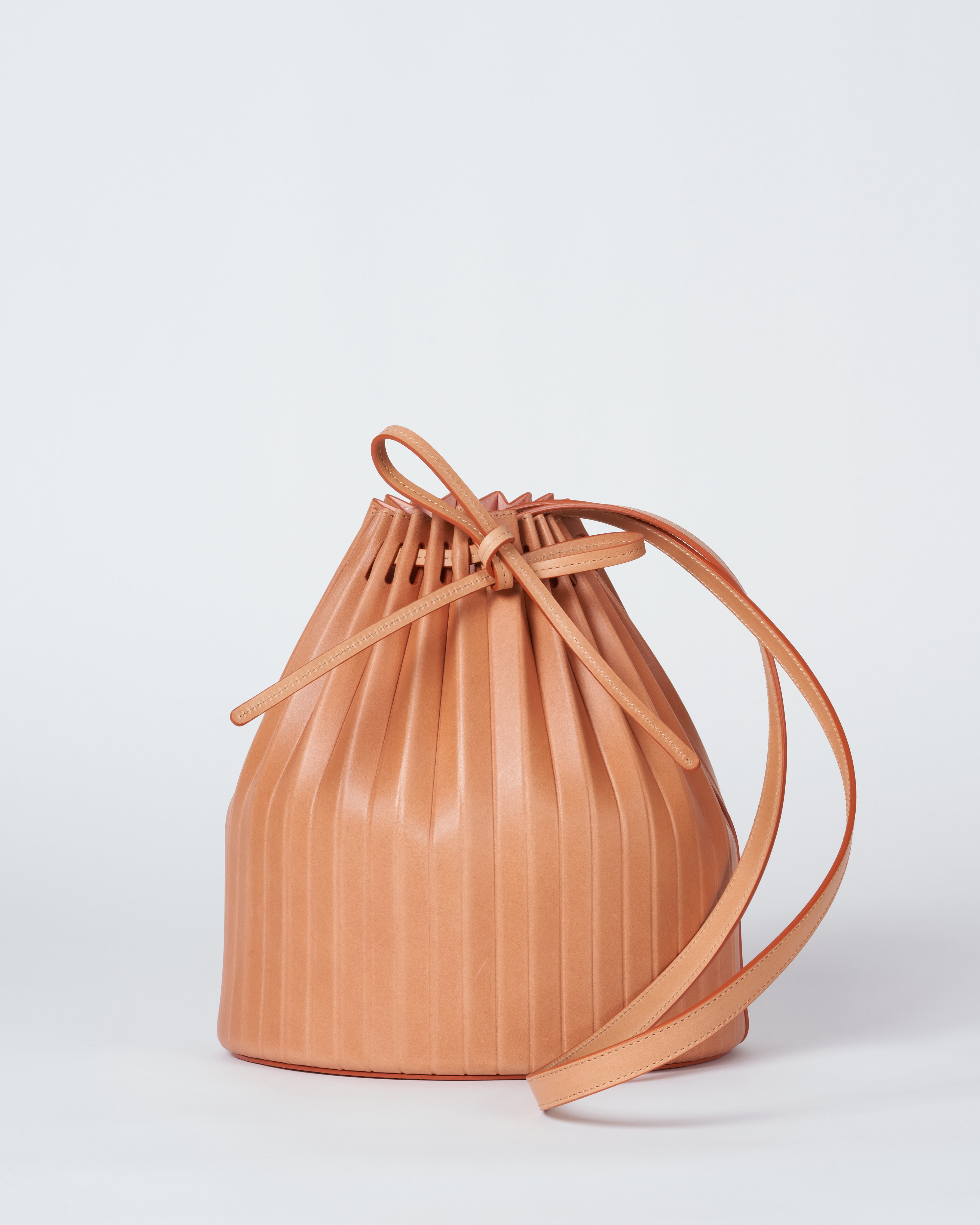 Mansur Gavriel Cammello/Rosa Vegetable Leather Mini Mini Bucket Bag
