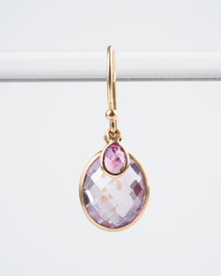 amethyst / tourmaline earrings - pink/purple