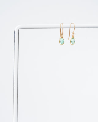 emerald xs drop earrings - green
