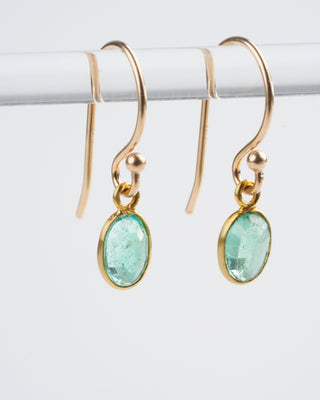 emerald xs drop earrings - green