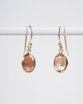 andalucite earrings 18k yg - lt brwn