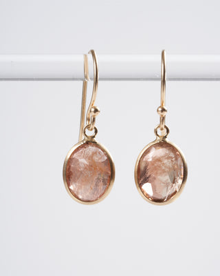 andalucite earrings 18k yg - lt brwn