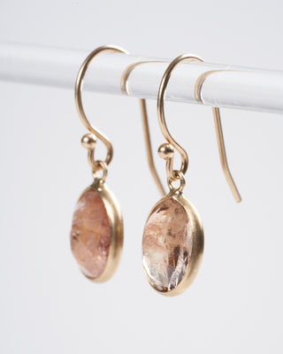 andalucite earrings 18k yg - lt brwn