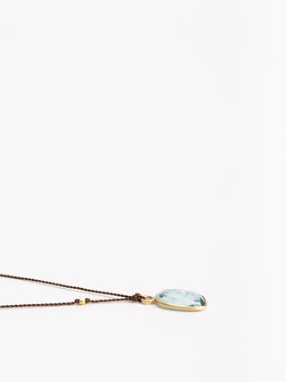 aquamarine necklace - 18k