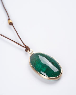 emerald cabochon - gold