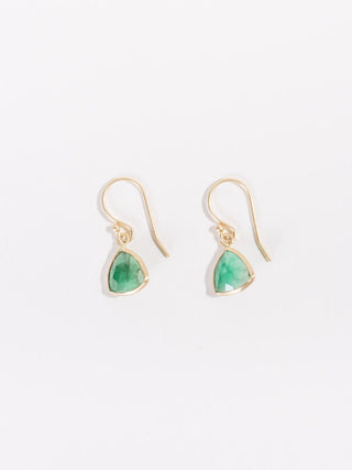 emerald trillion earrings