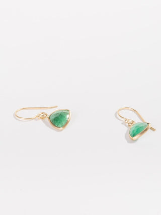 emerald trillion earrings