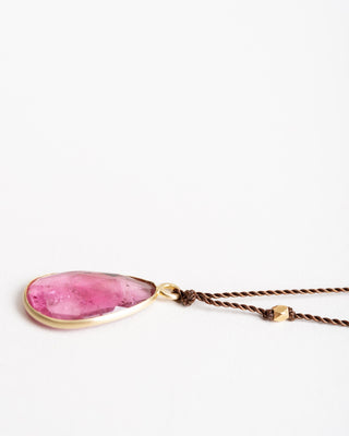 pink tourmaline pendant necklace