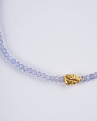 tanzanite and lotus beaded bracelet - multi