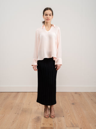silk cape sleeve top