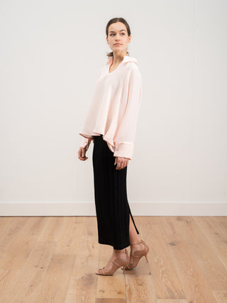 silk cape sleeve top
