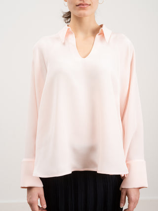 silk cape sleeve top