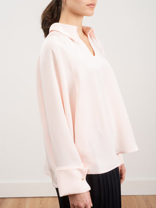 silk cape sleeve top