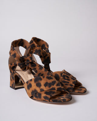 bella suede 60mm heel - leopard
