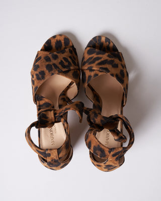 bella suede 60mm heel - leopard