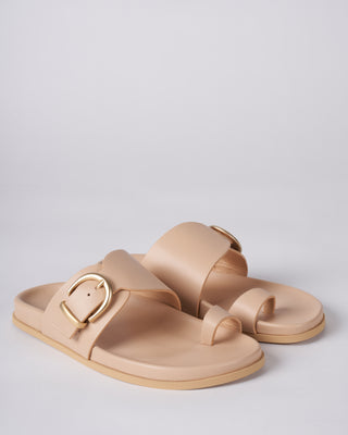 flat sandal nappa molded footbed - nappa sand