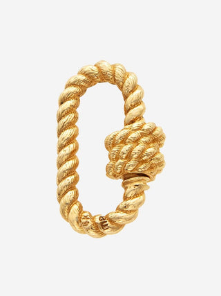 yellow gold twisted lock