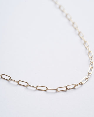 16" yellow gold square link chain