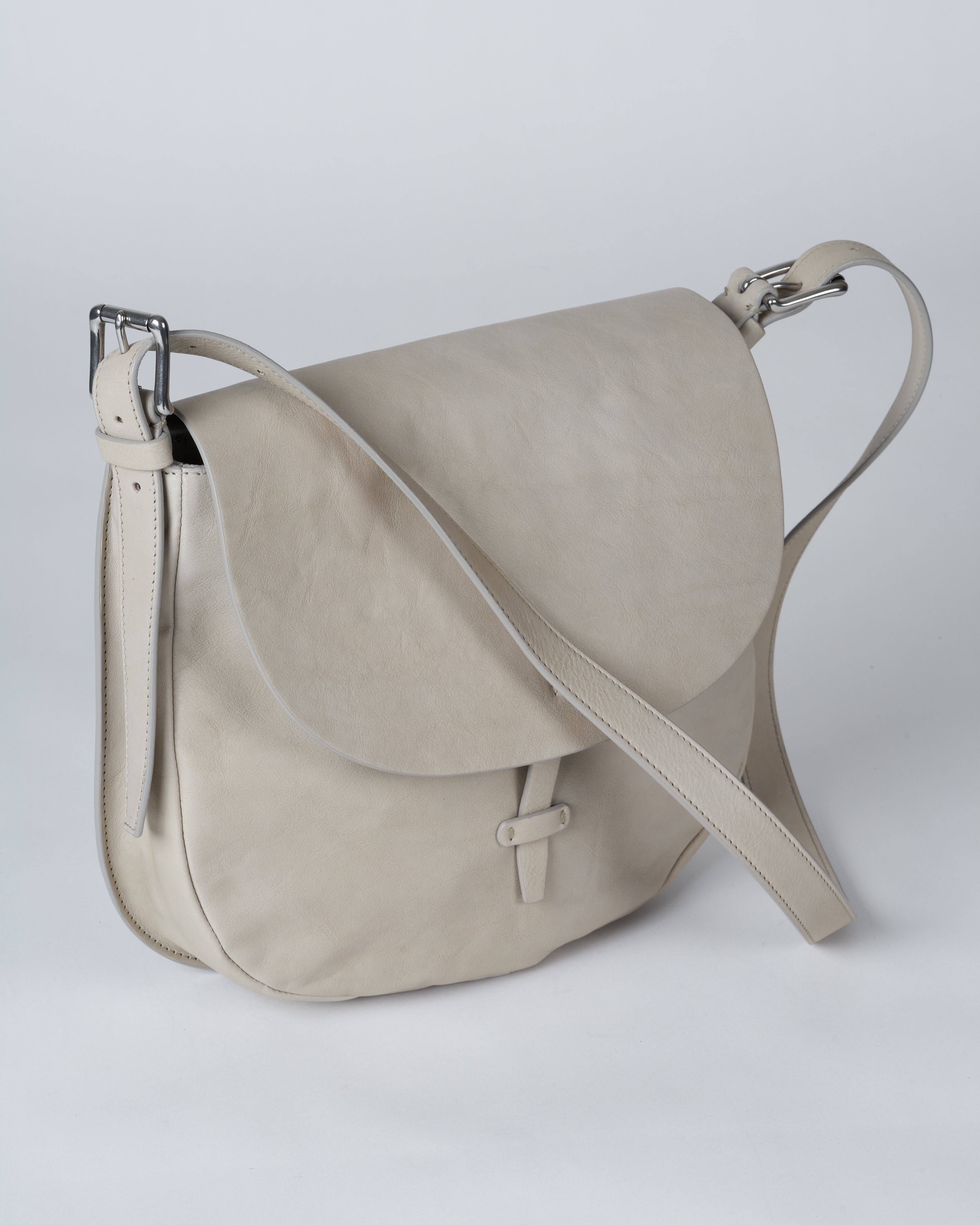 Massimo Palomba Vegetable Tanned Calf Leather Shoulder Bag Taupe