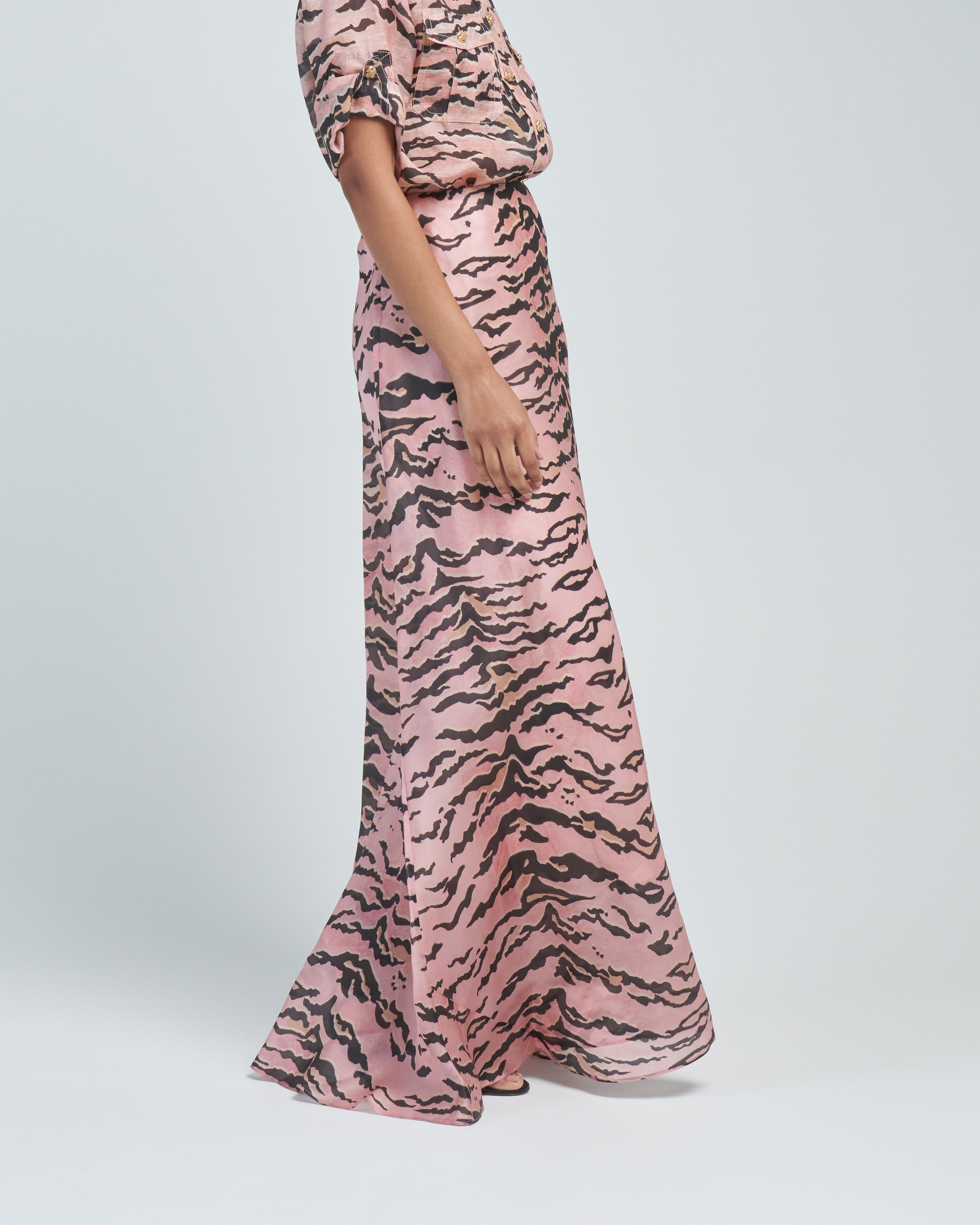 Zimmermann Matchmaker Bias Flare Skirt Pink Tiger